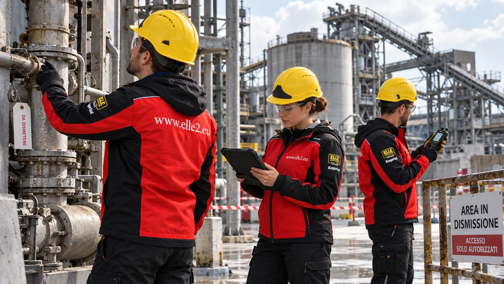 Attività tecnica in un ambiente industriale complesso